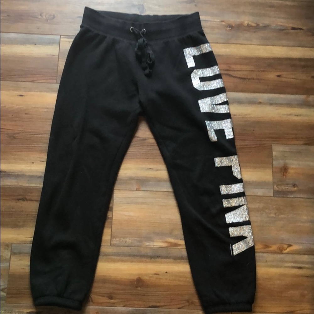 Victoria secret pink rhinestone sweatpants